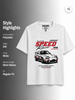 WHITE RACING REGULAR FIT T-SHIRT